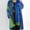 Blue, variant on AOOCHASLIY Fall Clothes Women Fashion Casual Boho Print Shirt Coat Loose Long Sleeve Cardigan with Pocket