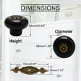 thumbnail image 3 of Ceramic Vintage Wardrobe Dresser Door Knobs Pull Handle for Home 10pcs Black, 3 of 7