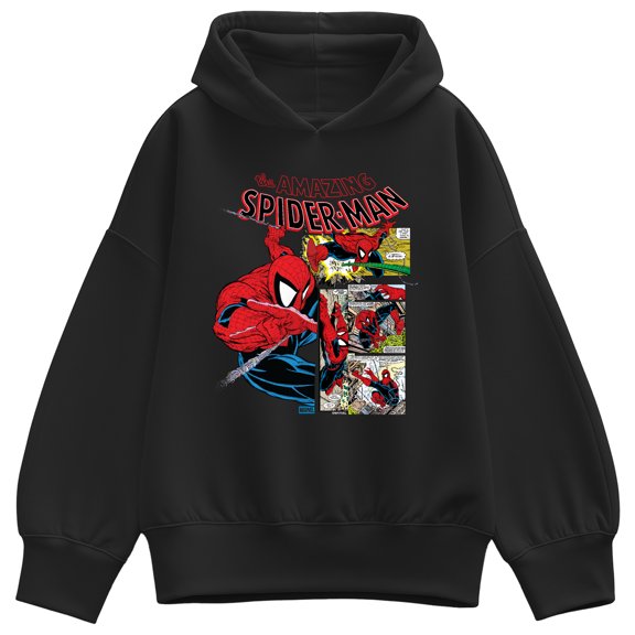 Marvel - Spider-Man Comic Panel Portrait Oversized Fleece Hoodie Sweatshirt