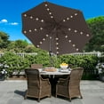 thumbnail image 2 of ABCCANOPY 10.5ft Patio Solar Umbrella LED Outdoor Umbrella with Tilt and Crank, Brown, 2 of 10
