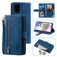 thumbnail image 1 of Nalacover Zipper Wallet Case For Samsung Galaxy A33 5G,360 Protection Luxury PU Leather Flip 9 Credit Card Slots and 2 Cash Pockets Holder Magnetic Cover with Detachable Wrist Strap,Darkblue, 1 of 18