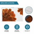 thumbnail image 6 of Burnt Orange Placemats Set of 12, Sparkle Gold Stained Floral Flower Art Placemats for Dining Table, Place Mats for Kitchen Tabletop, Waterproof Wipeable Dining Table Mats Set, 6 of 9