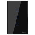 thumbnail image 1 of Interruptor de luz de pared inteligente WiFi de 3 bandas SONOFF T3US3C-TX de 433 MHz, 1 of 8