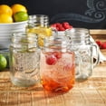 thumbnail image 2 of Juego de 6 Tarros Frascos estilo Mason Jar Vintage Vidrio Labrado 480 Ml Color Transparente Sin tapa para Bebidas y Jugos, 2 of 5