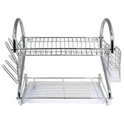Better Chef 16 Inch Chrome Dish Rack 2 Level S Shaped Cutlery Holder DR-16