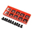 thumbnail image 1 of 20Pcs Carbide Insert Cutters Screw Kit Square Tungsten Carbide Insert Blades 15*15*2.5-R150 Replacement Parts Lathe Turning Tool, 1 of 8