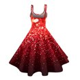 thumbnail image 4 of Abcomgle Girls Christmas Dresses 7-8 Cute Spaghetti Straps A-Line Cami Dresses for Girls Glitter Snowflake Dresses for Girls Sleeveless Holiday Swing Dress Outfits, 4 of 5