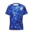 thumbnail image 3 of Rocae Blurred Star Snow Christmas for Men's Moisture-Wicking Crew Tee - T-Shirt for Sports, Outdoor Activities, and Casual WearLarge, 3 of 9