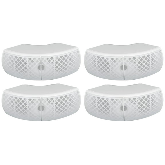 (4) Rockville WET-D4 White Indoor/Outdoor Commercial/Restaurant/Bar 70V Speakers