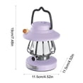 thumbnail image 2 of Portable USB-C Rechargeable Hanging Camping Lantern Outdoor Emergency Light Bedroom Ambient Night Light Home Decor Lamp, 2 of 6