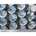 thumbnail image 3 of Soimoi Crepe Silk Fabric Tropical Flower & Heart Decor Fabric Printed Yard 42 Inch Wide, 3 of 3