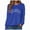 R554-Blue, variant on Women Round Neck Sweaters Graphic Cute Pullover Long Sleeve Funny Sweatshirts,Red,XXL