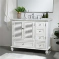 thumbnail image 2 of Elegant Decor Rhodes 42" Single Marble Top Bathroom Vanity in Antique White, 2 of 16