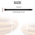 thumbnail image 2 of 200pcs 18 Inch 40 Lbs Cable Zip Ties Self-Locking Extra Long Nylon Cable Tie Wraps 3/16" for Cord Management, Black, 2 of 6