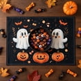 thumbnail image 4 of Black Halloween Placemats, 12x18 Inch Ghost Pumpkin Card Game Mats Decorations Outdoor Indoor Halloween Decoration, Seasonal Kitchen Dining Tables Decoration, 4 of 5