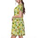 thumbnail image 2 of Balery Cartoon Dinosaurs Vestidos sueltos de manga corta para mujer, vestidos de verano 2025, vestidos casuales de corte A con vuelo., 2 of 6