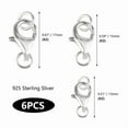 thumbnail image 5 of Alexcraft Lobster Claw Clasps with 2 Closed Jump Rings - 8/9/11mm Sterling Silver Lobster Clasp Bracelet Clasps and Closures Necklace Clasps for Jewelry Making 6Pcs, 5 of 7