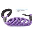 thumbnail image 2 of 5 FT Strong Dog Leash with Comfortable Padded Handle and Highly Reflective Threads Dog Leashes for Small Medium and Large Dogs (Small, 5FT, PURPLE), 2 of 6