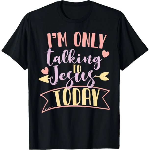 Playera Sólo Le Hablo A Jesús Hoy para Mujer Talla Extra Grande Negra