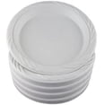 thumbnail image 4 of 9'' inch Round Plastic Plates Microwaveable, Disposable, White, Dinnerware - 500 Count, 4 of 6