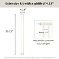 thumbnail image 3 of Lumizone Extra Tall Pet Gate Extension kit 55.12" High Pressure Mounted 4.13" Wide 1.37" Gap (4.13", Cream White), 3 of 5