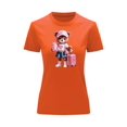 thumbnail image 1 of Playera Blusa De Osita Lista Para Viajar Fashion Moda Casual Ropa Para Mujer Color Anaranjado Talla Chica Marca Emil SaEs, 1 of 4