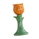 thumbnail image 5 of Candelabro de porcelana de cerámica elegante candelabros decorativos forma de tulipán para Naranja, 5 of 9