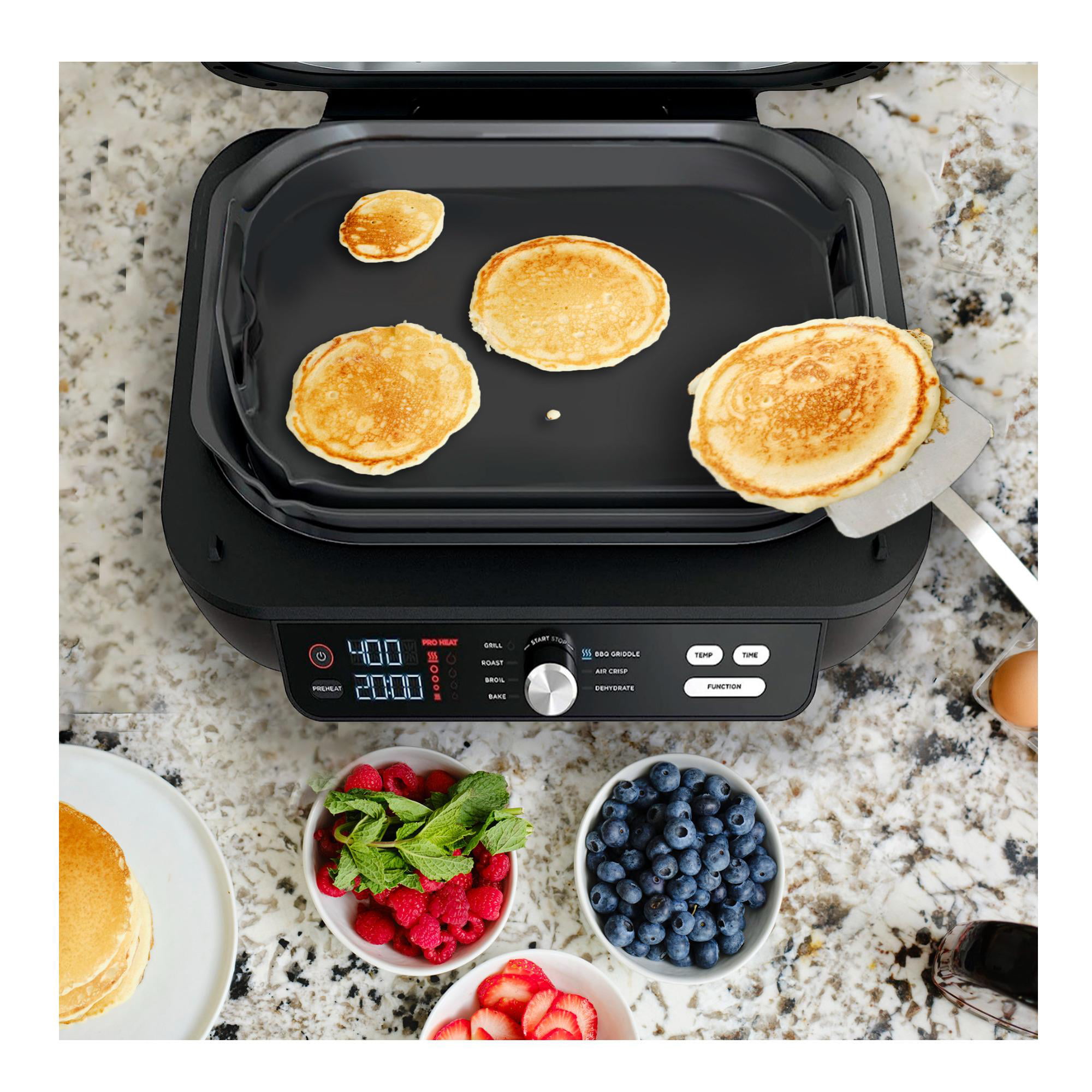 Ninja IG601 Foodi XL 7-in-1 Electric Indoor Grill Combo, use  Opened or Closed, Air Fry, Dehydrate & More, Pro Power Grate, Flat Top  Griddle, Crisper, Black, 4 Quarts: Home & Kitchen