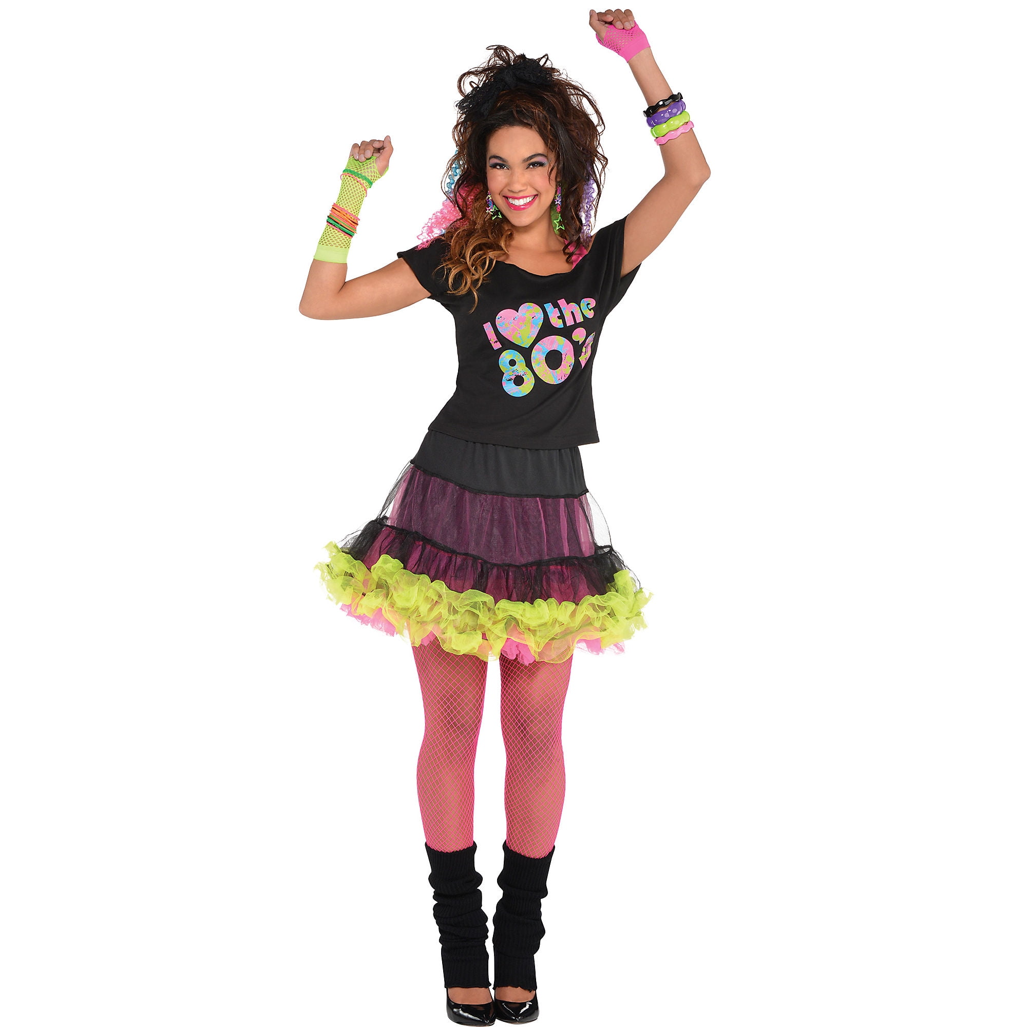 Ladies I Love The 80s T-Shirt 80's Outfit  Fancy Dress up Party Top Lot 6014792® 