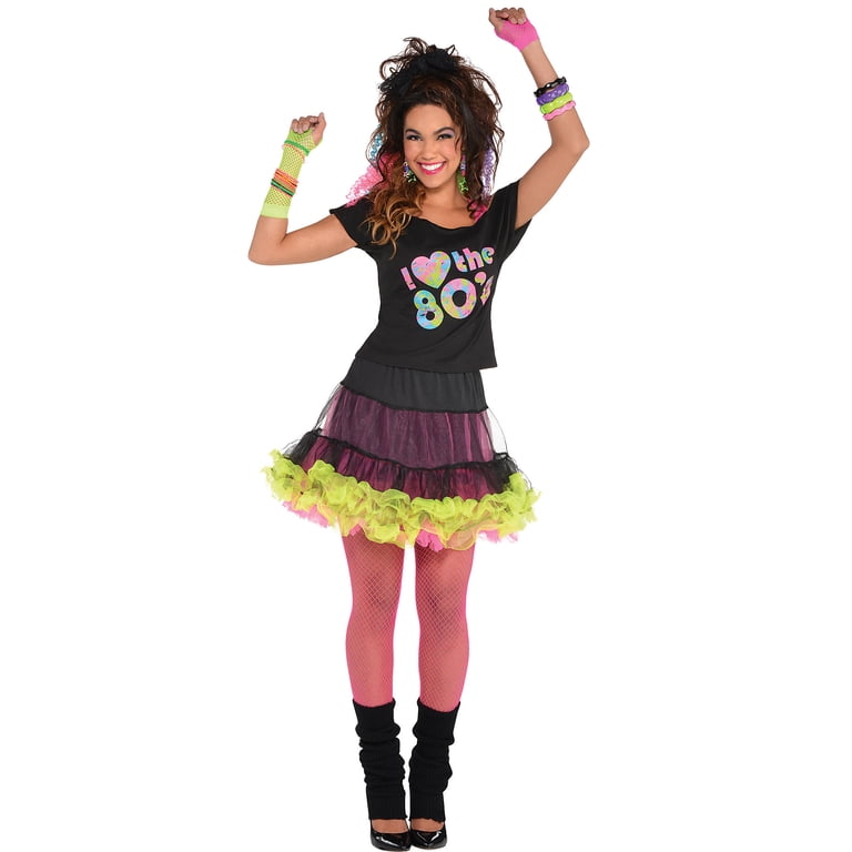 Amscan I Love the 80s T-Shirt Women's Halloween Fancy-Dress - Main Image