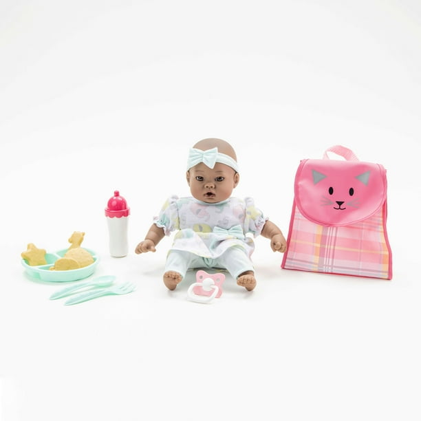 Madame Alexander Dark Skin Tone Feeding Doll Playset, 11 Pieces