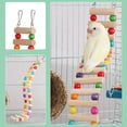 thumbnail image 7 of Qyaukm Parrot Ladder with Colorful Beads, Wooden Climbing Bridge Bird Cage Toy for Budgies Lovebirds and Small Birds, Encourages Exercise and Play, 7 of 7