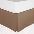 thumbnail image 1 of 14-Inch Drop Queen Size 60" x 80" Taupe Solid Bed Skirt Split Corner Pleated Style Easy Fit Easy Care 100% Egyptian Cotton 500 Thread Count, 1 of 5