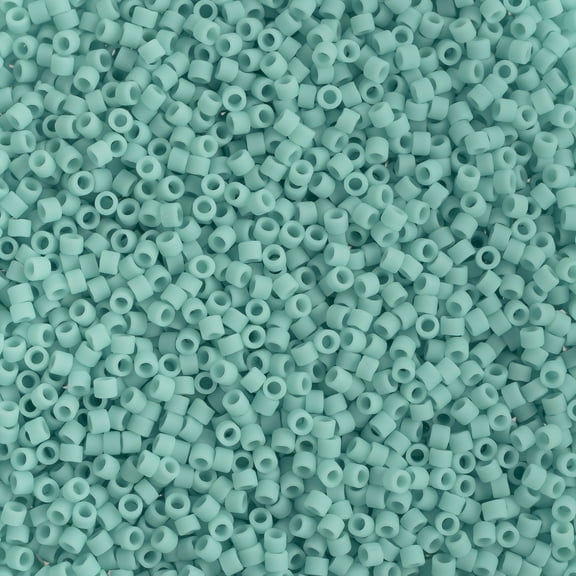 Miyuki Delica 11/0 - Seagreen Opaque Matte DB1586 - 5.2gms Vial of Japanese Glass Beads