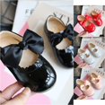 thumbnail image 2 of VOUZZA Toddler Girls Princess Shoes Solid Color Bowknot Patent Leather Flat -on Loafers Mary Jane Walking Shoes, 2 of 3
