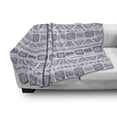 thumbnail image 3 of Tribal Soft Flannel Fleece Throw Blanket, Mexican Pattern with Geometric Forms Vintage Boho Artwork Design Print, Cozy Plush for Indoor and Outdoor Use, 60" x 80", Mauve White, by Ambesonne, 3 of 6