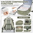 thumbnail image 6 of SYCNB Large Travel Backpack for Women & Men, Airline-Approved Carry-On Personal Item Bag, Waterproof Essentials Weekender overnight Backpacks for Work Business Trips, Olive Green, 6 of 7