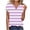 Purple., variant on Agkizg Women's Summer V Neck Short Sleeve T Shirt Random Print Basic Layering Casual Fashion Top