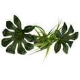 thumbnail image 5 of Komodo Jungle Plant with Gravel Base for Reptile or Fish Tanks, Silk and Plastic Aquarium Decor, Green, 5 of 9