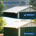 thumbnail image 6 of EuKer Metal Storage Sheds, 6ft x 4ft Outdoor Storage Shed with Lockable Door for Garden, Backyard, Green, 6 of 8