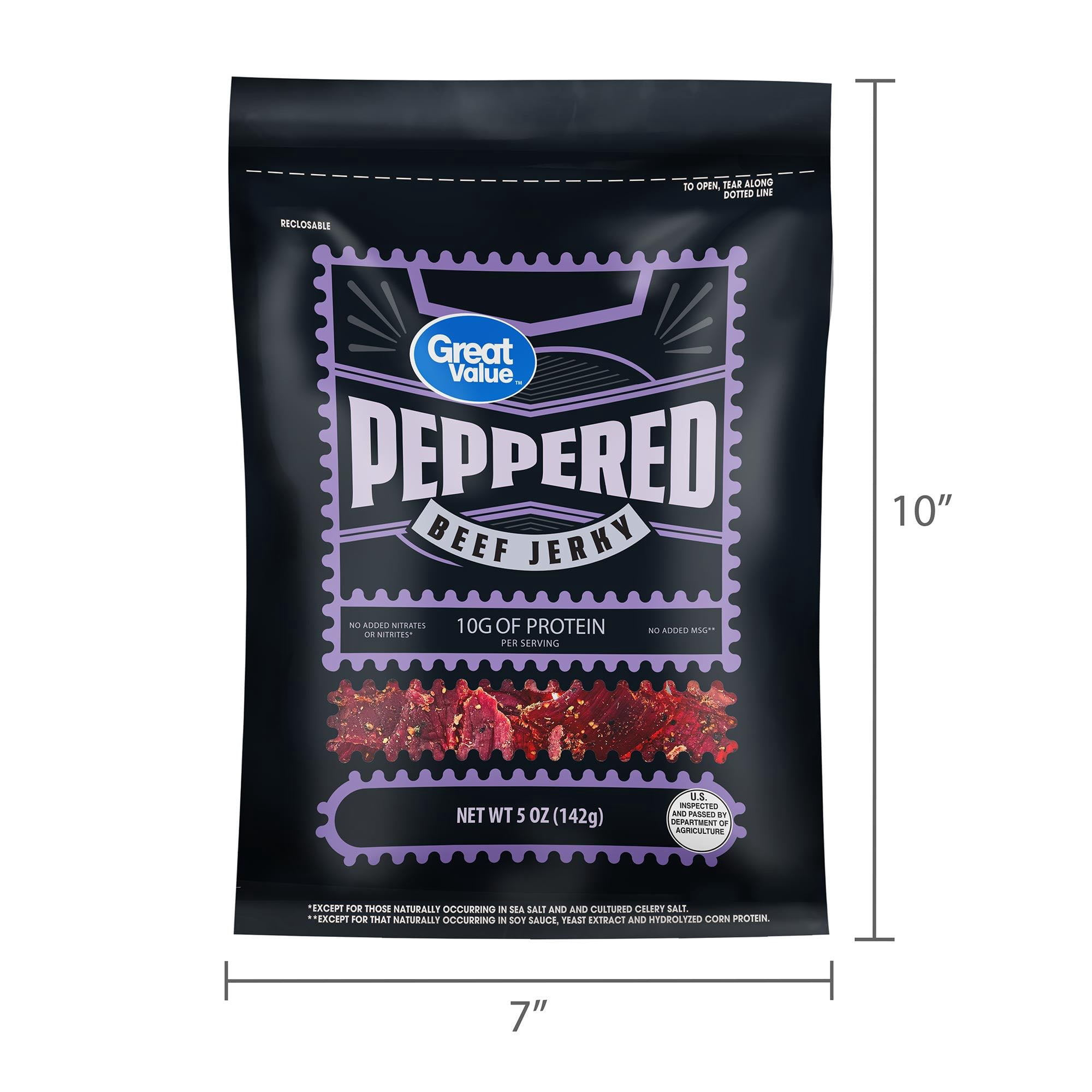 Great Value Peppered Beef Jerky, 5 oz