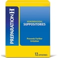 thumbnail image 1 of Preparation H Supositorios de hemorroides para aliviar la picazón y las molestias, 1 of 2