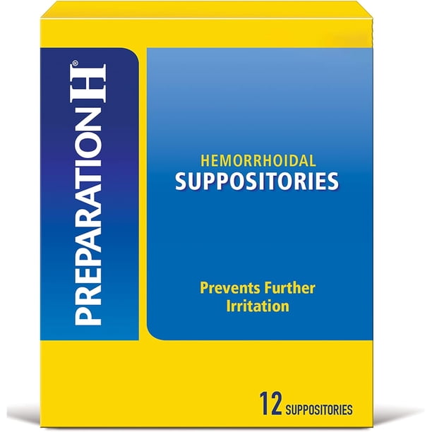 Preparation H Supositorios de hemorroides para aliviar la picazón y las molestias