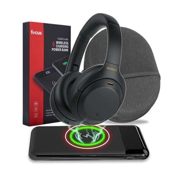 Sony WH1000XM4B_K1 Noise-Canceling Bluetooth Over Ear Headphones PD3.0 18W Quick Charge, Black