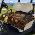 thumbnail image 3 of Whosucclay Highland Cow Camo Quilted Golf Cart Seat Covers, 51.18 x 30.3 inches 4 Convenient Pockets Seat Towel Cover with Reusable, 3 of 9