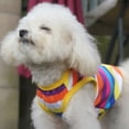 thumbnail image 4 of SPRING PARK Dog Puppy Pet Clothes Cotton Striped Round Neck Breathable T-shirt Jumper Vest for Outdoor, 4 of 6