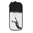 thumbnail image 2 of Large Storage Pencil Case, Ocean Solitary Man Pattern with Zipper Large Capacity Pen Bag, 2 of 8
