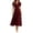 Red, variant on Women's Elegant Satin Pleated Midi Dress V Neck Collar Short Sleeve Ruched Wedding Guest Dresses (Red M)