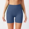 thumbnail image 6 of Tsesme High Waisted Yoga Shorts for Women Elastic Slim Fits Butt Lifting Shorts Legging Comfy Seamless Sport Shorts ,Blue,M, 6 of 8