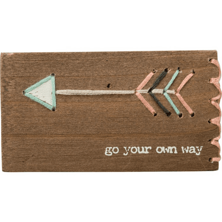 

Go Your Own Way - Stitched Block Magnet